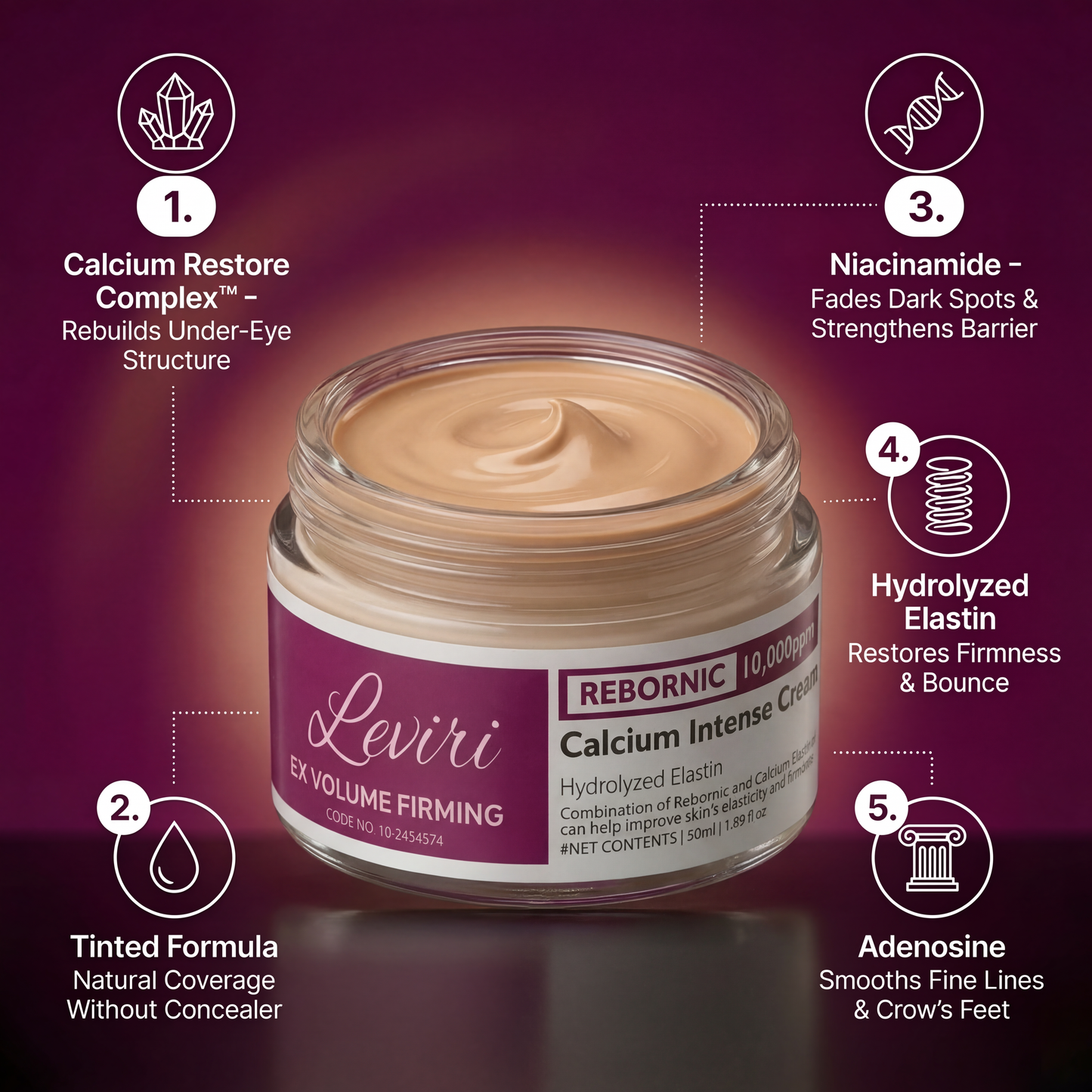 Leviri Cemenrete Calcium Dark Spot Eye Cream
